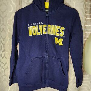 Gen2 Boys Size 14/16 Michigan Wolverines Zip Up Hoodie